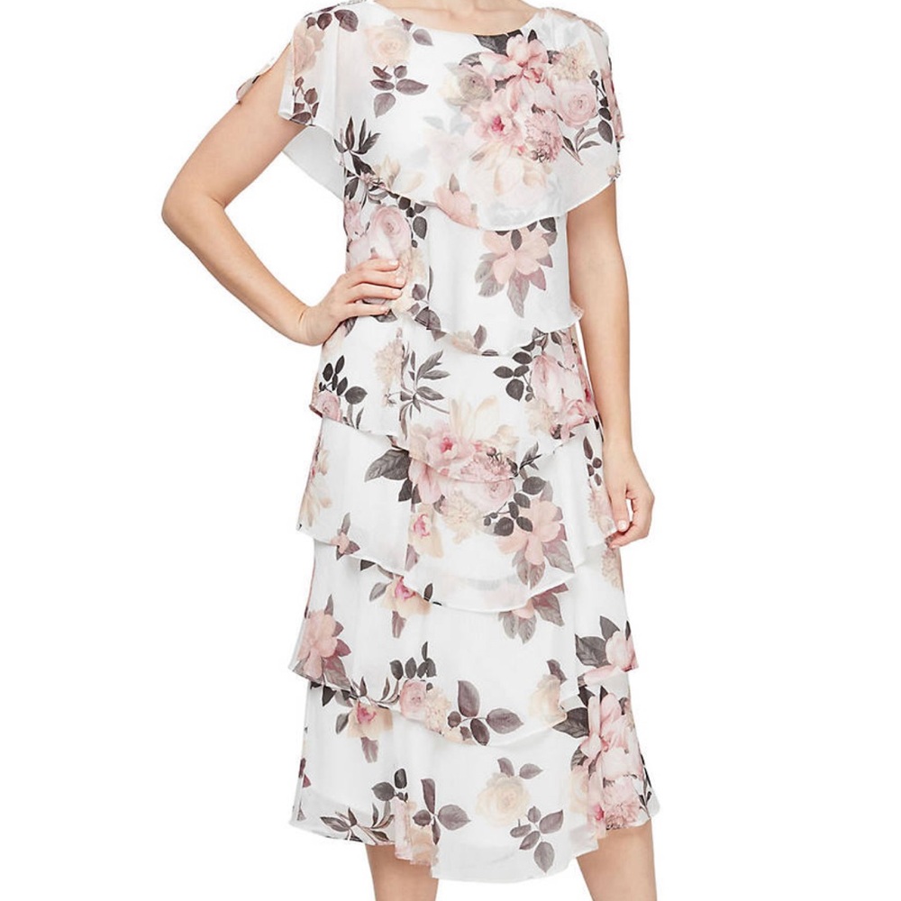 Tiered floral dress